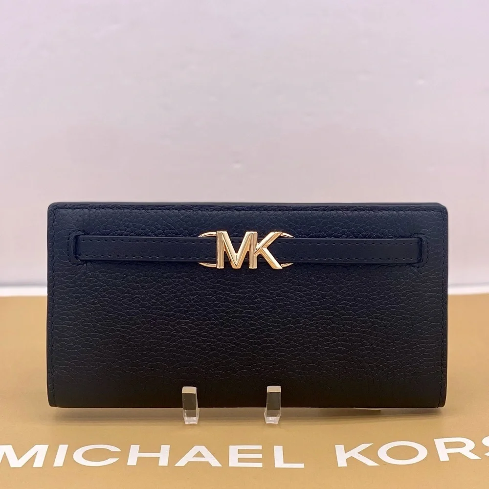 Michael Kors Reed Large Snap Bifold Wallet Black